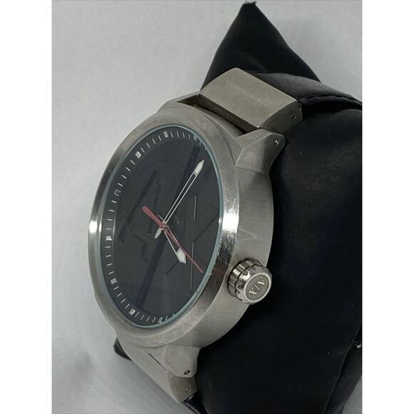 Armani Exchange AX1361 Men\'s Leather Analog Black Dial Quartz Wristwatch JK175 main image 7